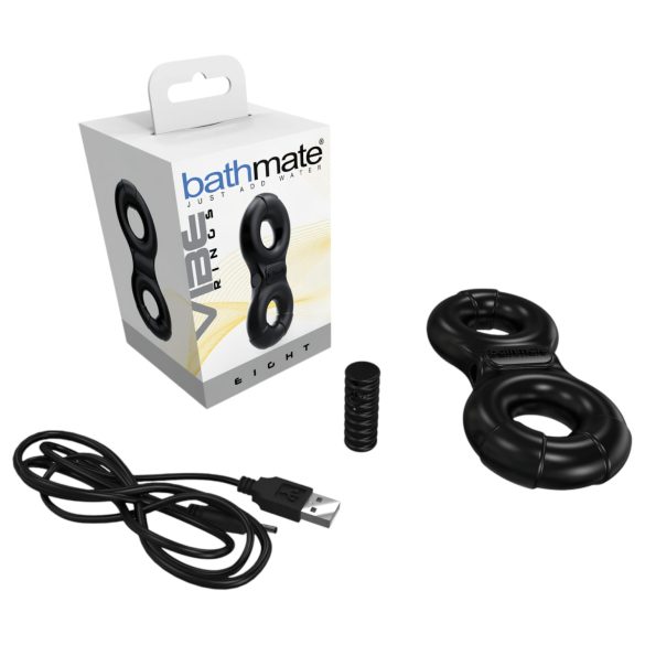 Bathmate Anillo Vibrador Eight - negro, potente y estimulante.