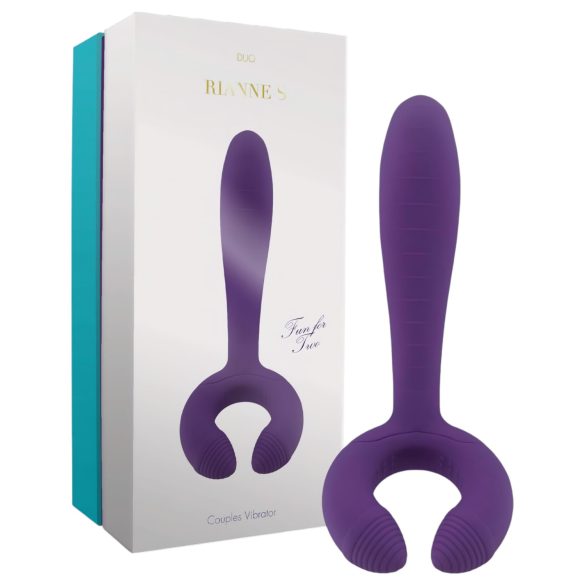 Rianne Duo - vibrador impermeable para parejas recargable (púrpura)