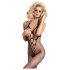 Mono de red abierto con cuello halter Obsessive N106 - negro (Tallas S-L)