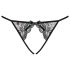 Obsessive Miamor - Panty de encaje abierto de rejilla para mujer (negro)