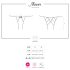 Obsessive Miamor - Panty de encaje abierto de rejilla para mujer (negro)