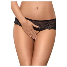   Obsessive Merossa - tanga abierto con strass para mujer - negro