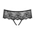 Obsessive Merossa - Tanga femenina abierta con strass - Negro
