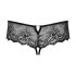 Obsessive Merossa - Tanga femenina abierta con strass - Negro