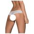 Obsessive Alabastra - Tanga femenina abierta con lazo y flores - Blanco
