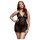 BACI Talla Grande - babydoll de encaje con cuello halter - negro (XL-XXL)