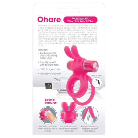 Screaming O Ohare - anillo vibrador conejito recargable para pene