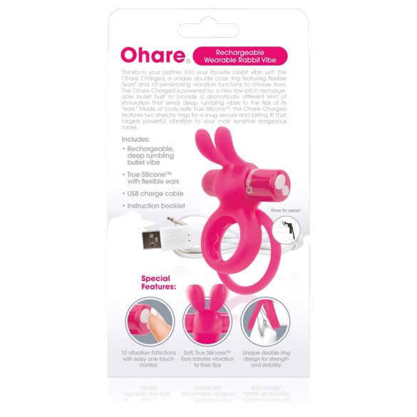 Screaming O Ohare - anillo vibrador conejito recargable para pene