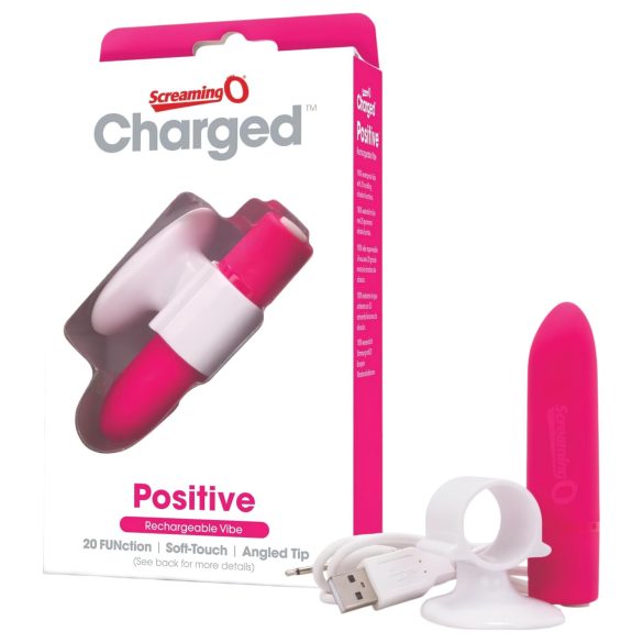 Screaming O Positivo - vibrador recargable super potente (rosa)