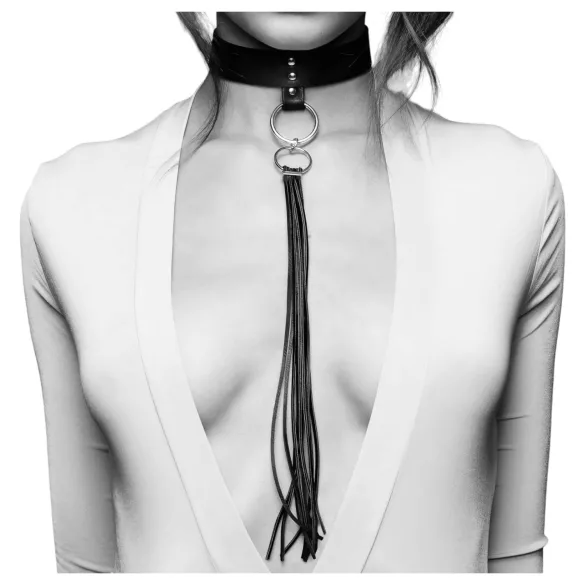 Bijoux Indiscrets - látigo y collar - negro
