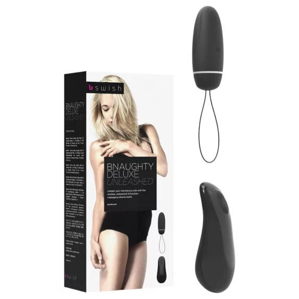 B SWISH Deluxe - Huevo vibrador con mando (negro)
