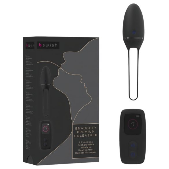 B SWISH Premium - huevo vibrador inalámbrico (negro)
