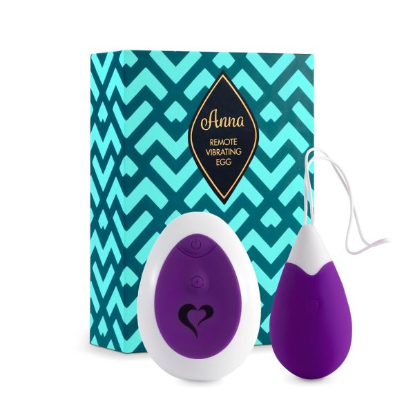 FEELZTOYS Anna - huevo vibrador recargable con control remoto (morado)