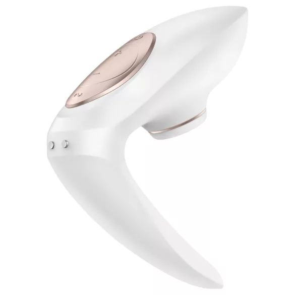 Satisfyer Pro 4 Couples - vibrador para parejas con succión recargable - blanco