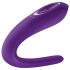 Satisfyer Doble Clásico - vibrador dual resistente al agua, recargable (morado)