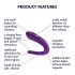 Satisfyer Doble Clásico - vibrador dual resistente al agua, recargable (morado)