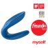 Satisfyer Ballena Doble - Vibrador para Parejas con 2 Motores (azul)