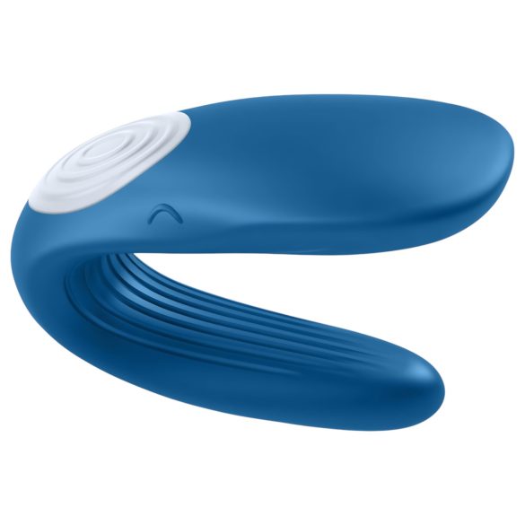 Satisfyer Double Whale - vibrador para parejas con 2 motores - silicona azul