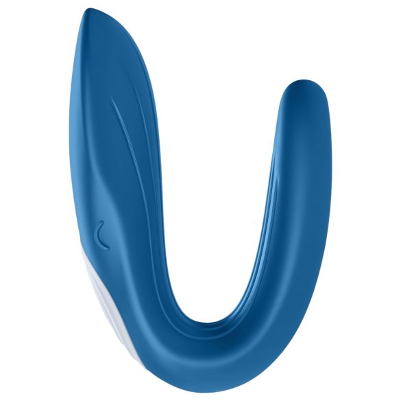 Satisfyer Double Whale - vibrador para parejas con 2 motores - silicona azul