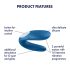 Satisfyer Ballena Doble - Vibrador para Parejas con 2 Motores (azul)