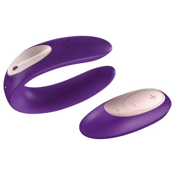 Satisfyer Doble Plus Remote - vibrador de pareja recargable con control remoto (lila)