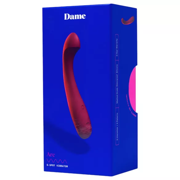 Dame Arc - vibrador punto G recargable - silicona rosa