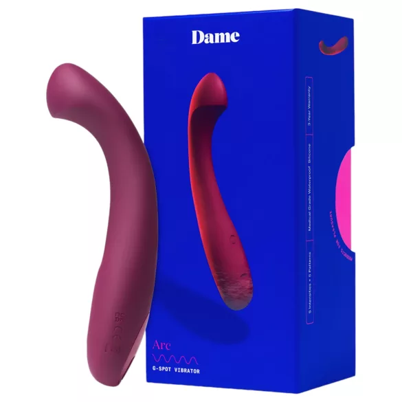 Dame Arc - vibrador punto G recargable - silicona rosa