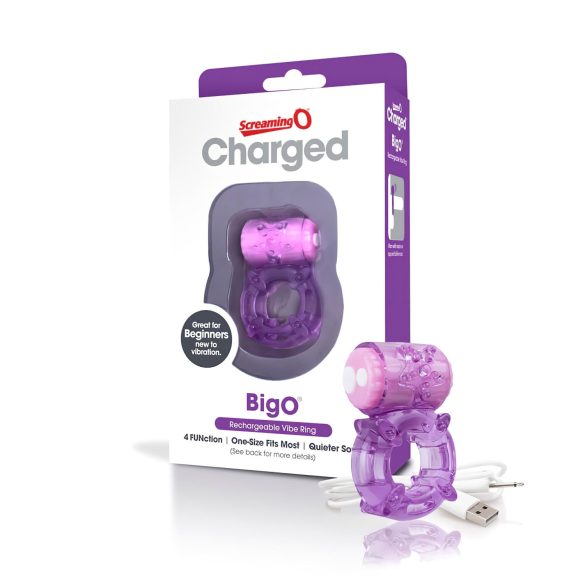 Screaming O BigO - Anillo vibrador recargable (púrpura)