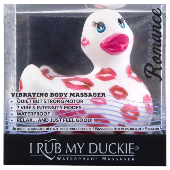 My Duckie Romance 2.0 - vibrador de clítoris impermeable (blanco y rosa)