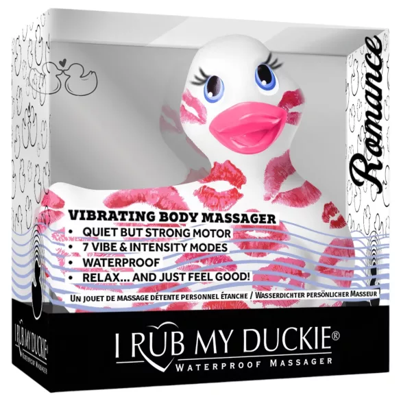 My Duckie Romance 2.0 - vibrador de clítoris impermeable (blanco y rosa)