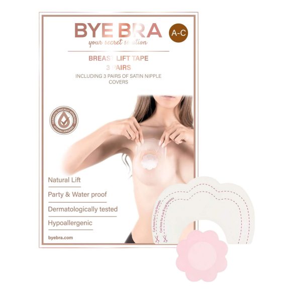 / Bye Bra A-C - levantador invisible de senos - rosa (3 pares)