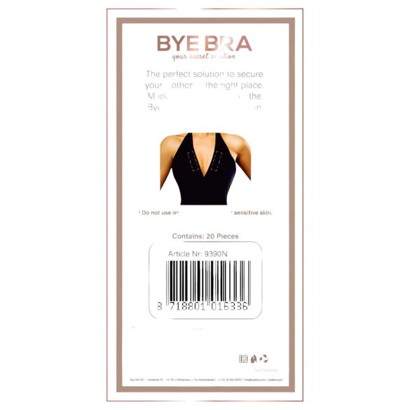 Bye Bra - cinta adhesiva doble cara para ropa - 20 unidades