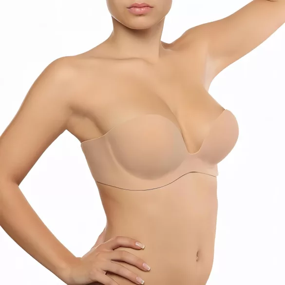 Bye Bra - sujetador push up invisible - nude - copa D