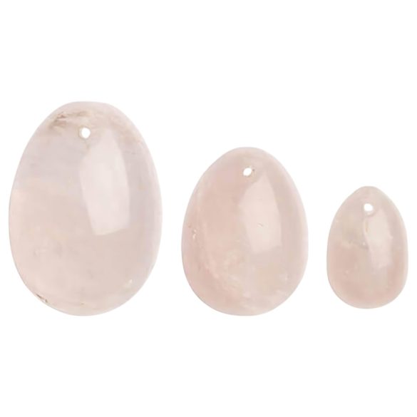 La Gemmes Yoni - Set de Bolas Geisha - Cuarzo Rosa (3 piezas)