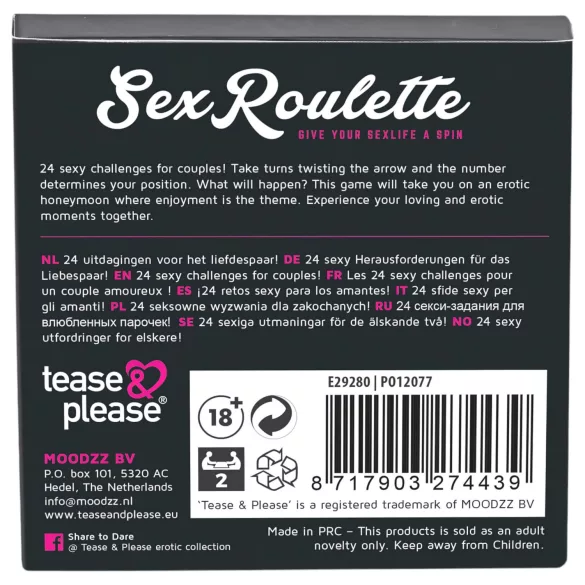 Sex Roulette Love & Married - juego erótico de mesa multilingüe