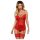 Obsessive Lovica - conjunto de liguero con encaje y tanga (rojo) - L/XL