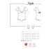 Body Obsessive Moketta - encaje con volantes y rayas (negro) - L/XL