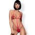 Obsessive Luiza - Body Rojo con Detalles de Tulipán (Talla S/M)