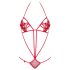 Obsessive Luiza - Body Rojo con Detalles de Tulipán (Talla S/M)