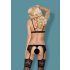 Conjunto de lencería de encaje Obsessive 810-SEG-1 (negro)