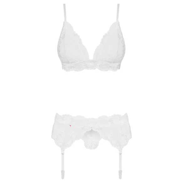 Obsessive - conjunto lencería encaje - blanco