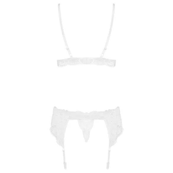 Obsessive - conjunto lencería encaje - blanco