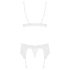 Conjunto de lencería de encaje Obsessive 810-SEG-2 (blanco)