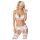 Conjunto de lencería de encaje Obsessive 810-SEG-2 (blanco) - L/XL