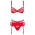 Conjunto Lencería Obsessive Heartina (Rojo)