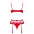 Conjunto Lencería Obsessive Heartina (Rojo)