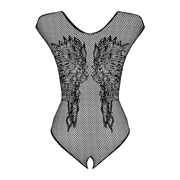 Obsessive B112 - body sexy abierto con alas de ángel - encaje negro - XL/XXL
