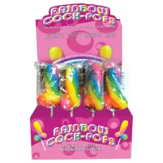   Rainbow Cock Pop - piruleta con forma de pene (85 g) - sabor a frutas
