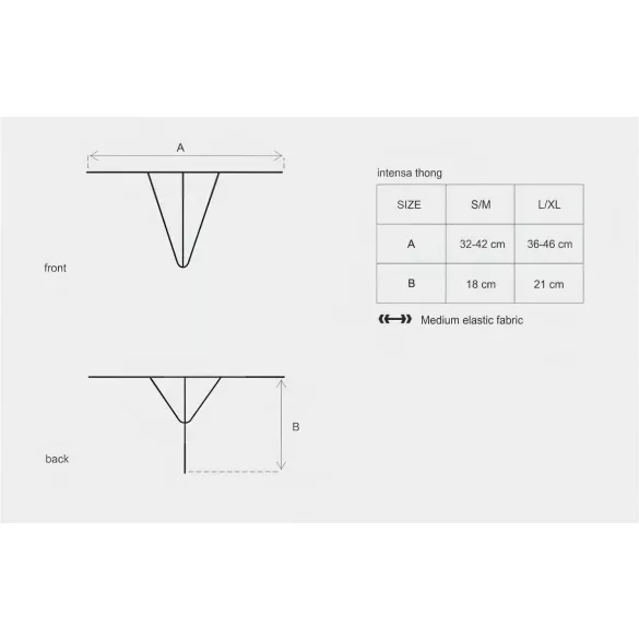 Obsessive Intensa - tanga con tiras - encaje - negro