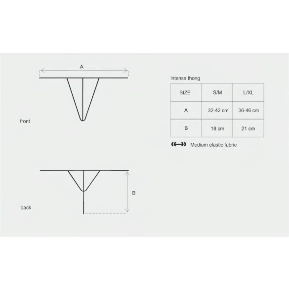 Obsessive Intensa - tanga con tiras - encaje - negro - L/XL